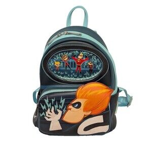 Loungefly Disney Pixar The Incredibles Syndrome Glow Mini Backpack New
